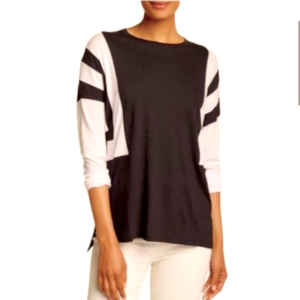 Vince Optic Stripe Long Sleeve Shirt - Size S